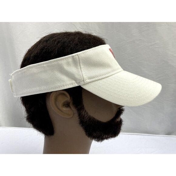 word press WP red embroidery Nike white golf tennis visor black swoosh - Picture 3 of 10